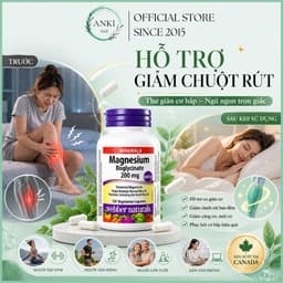 Viên Uống Magie Webber Naturals 200mg Canada Hỗ Trợ Xương Khớp Giấc Ngủ Ngon Giảm Stress - Anki Mall 5
