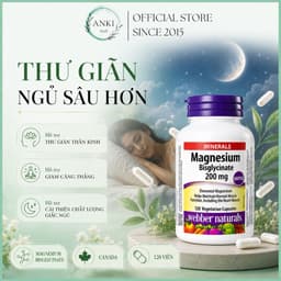 Viên Uống Magie Webber Naturals 200mg Canada Hỗ Trợ Xương Khớp Giấc Ngủ Ngon Giảm Stress - Anki Mall 4