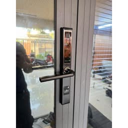 Khoá Điện Tử Vân Tay Laffer XF18 Phù Hợp Cửa Nhôm Xingfa , Cửa Sắt chống nước gắn ngoài trời inox 304 4