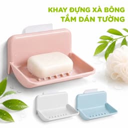 Kệ Xà Phòng Gắn Tường Không Khoan Nhựa Đựng Xà Phòng GD80 - Giá Để Xà Phòng Dán Tường Thoát Nước 2