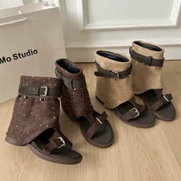 Sandal đế xuồng đính đá Merlad kiểu La Mã dà nữ, mẫu mới mùa hè 2026, thoải mái 3