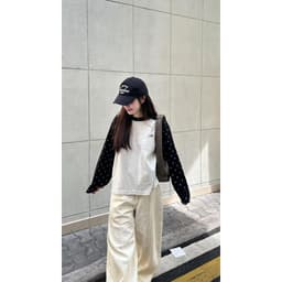 Áo Sweater Thu Đông Phối Tay Dài Hoạ Tiết Chấm Bi From Thụng Oversize Hottrend 5