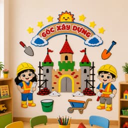Góc xây dựng vải nỉ , mẫu mới 2026  đồ dùng mầm non, Tranh góc Steam , Steam mầm non , Tranh góc, trang trí lớp học, 3