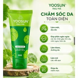Kem bôi da Yoosun Rau Má (Hộp / Tuýp 50g ) chăm sóc làm mát dịu da,Sử dụng trường hợp bé bị rôm sảy,< BUNBUN SHOP 2