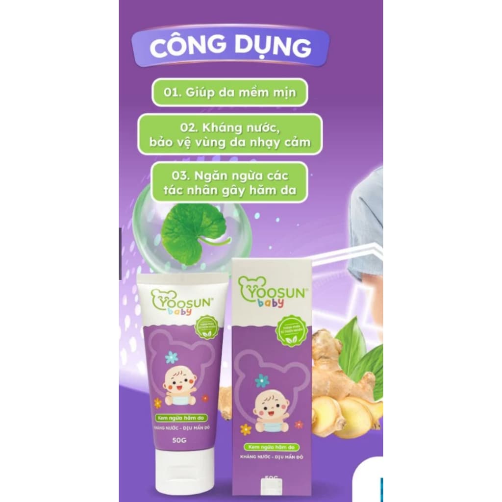 Kem bôi da Yoosun Baby ( Hộp/1 tuýp 50g ) bảo vệ da bé trước tác động của tác nhân gây hăm da< EMELIA SHOP!