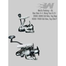 Máy Câu WuTu DL 2000 - 7000: Kim Loại Bạc Đạn 4+1, Độ Êm Mượt Tối Ưu 1