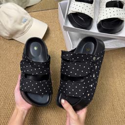 Sandal nữ đế cao quai phối chấm bi trẻ trung mã S3 mới 2026 4
