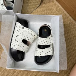 Sandal nữ đế cao quai phối chấm bi trẻ trung mã S3 mới 2026 5