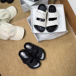 Sandal nữ đế cao quai phối chấm bi trẻ trung mã S3 mới 2026 7