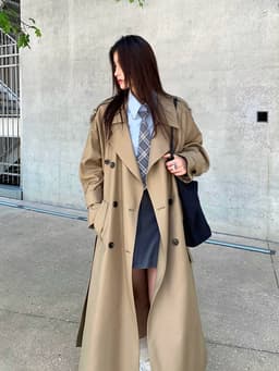 Áo Khoác Nữ Dáng Dài Form Rộng Cổ Vest 2 Hàng Nút Hàn Quốc Thanh Lịch Che Khuyết Điểm Đi Làm Đi Chơi AZ809 8