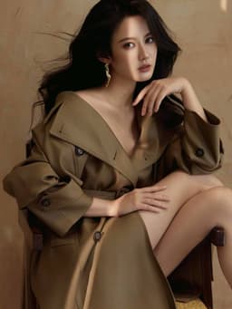 Áo Khoác Măng Tô Nữ Dáng Suông Nhẹ Phong Cách Công Sở Smart Casual Hàn Quốc Chali AZ628 7