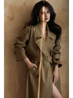 Áo Khoác Măng Tô Nữ Dáng Suông Nhẹ Phong Cách Công Sở Smart Casual Hàn Quốc Chali AZ628 4