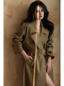 Áo Khoác Măng Tô Nữ Dáng Suông Nhẹ Phong Cách Công Sở Smart Casual Hàn Quốc Chali AZ628 6