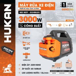Máy Rửa Xe Cao Áp HUKAN G1-RX1801MN, G1-R4, G2-RX3000, G2-R6LUX, G2-R7LUX, G2-R8LUX, G2-R9LUX - Động Cơ Đồng 6