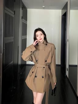 Áo Khoác Nữ Măng Tô Style Sang Chảnh Outfit Đi Café Đi Làm Dáng Ngắn Hiện Đại Chali AZ900 3