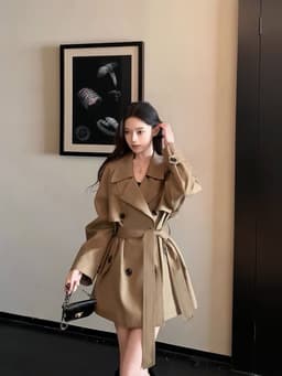 Áo Khoác Nữ Măng Tô Style Sang Chảnh Outfit Đi Café Đi Làm Dáng Ngắn Hiện Đại Chali AZ900 10