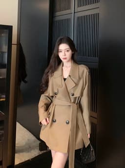 Áo Khoác Nữ Măng Tô Style Sang Chảnh Outfit Đi Café Đi Làm Dáng Ngắn Hiện Đại Chali AZ900 8