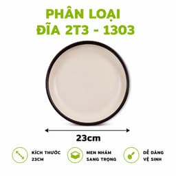 Bộ Đĩa Gốm Sứ 2 Màu Men Nhám Sang Trọng Dùng Được Lò Vi Sóng Viền Nâu Nổi Bật An Toàn GD93 8