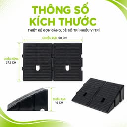 Đế Dốc Kê Bậc Thềm Việt Nhật Chất Liệu Nhựa Bền Bỉ GD94 - Đế Nhựa Dốc Lên Xuống Bậc Thềm Chịu Tải 6