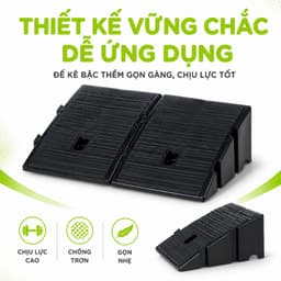 Đế Dốc Kê Bậc Thềm Việt Nhật Chất Liệu Nhựa Bền Bỉ GD94 - Đế Nhựa Dốc Lên Xuống Bậc Thềm Chịu Tải 2