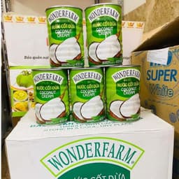 1 Thùng 24 lon Nước Cốt Dừa Wonderfarm 400ml - nguyên liệu làm bánh,nấu chè dacsanvietgiasi 1