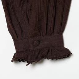 DÂU TÂY ( KÈM ẢNH THẬT ) Áo Sơ Mi Nữ Dài Tay KASLEAD Cổ V Thêu Hoa Boho Áo Kiểu Đũi Tơ Dáng Peplum Chiết Eo Nhẹ 7