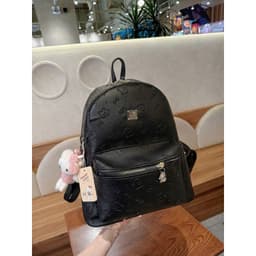 Balo đi học đi chơi hoạ tiết cow&kitty in dập vân chìm đựng vừa A4, thiết kế dây đeo bản to, da cao cấp size 40 5