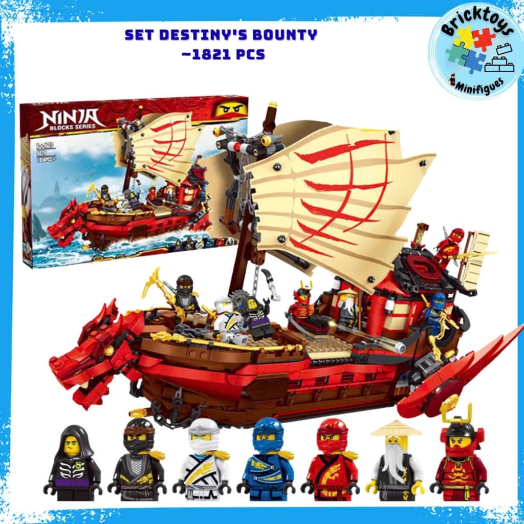 [ Pre Oder ] Đồ chơi mô hình xếp hình NJ set Thuyền rồng định mệnh Destiny Bounty - 1821pcs