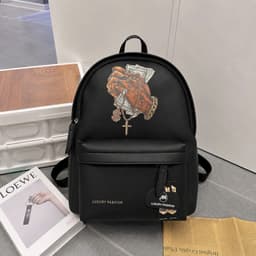 Balo Đi Học Size 40 In Hình Hoạt Hình Luxury Fashion Nam Nữ Form Cứng Đựng Laptop 15.6 Inch Chống Nước 6