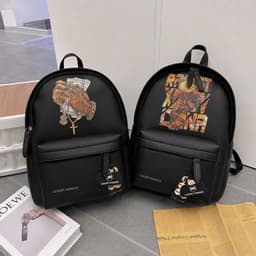 Balo Đi Học Size 40 In Hình Hoạt Hình Luxury Fashion Nam Nữ Form Cứng Đựng Laptop 15.6 Inch Chống Nước 5