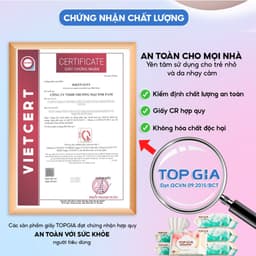 [TOP BÁN CHẠY] Khăn ướt cao cấp Topgia 80 tờ mềm mại, không cồn, không parabens dành cho mẹ và bé 2