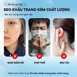 (QUÀ TẶNG) Khẩu trang 5D cải tiến TopGia túi 20 cái an toàn, 3 lớp vải không dệt cao cấp màu đen 4