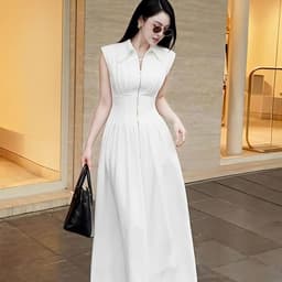 váy dài nữ công sở,thiết kế mang phong cách chỉn chu,hiện đại,đi cafe sang chảnh,dạo phố cuối tuần V-18 5
