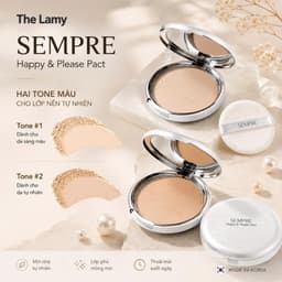 Phấn Phủ Kiềm Dầu GEO Trắng Sempre Happy & Please Pact 22g Hàn Quốc –Lớp Nền Siêu Mỏng Nhẹ, Lâu Trôi 7