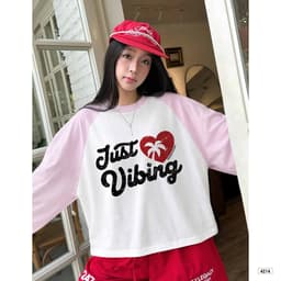 Áo Thun Tay Dài Form Boxy Phối Raglan Nam Nữ Unisex, Áo Phông Form Rộng BST Street Style Phong Cách Hàn Quốc Hot Trend 3