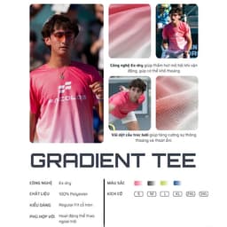 Áo Facalos Gradient Collection pickleball chính hãng, co giãn, thoáng khí và nhanh khô, lý tưởng cho vận động. 2
