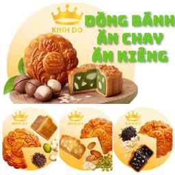 [Chính Hãng] Bánh Trung Thu Chay Kinh Đô Dòng Xanh - Ăn Kiêng, Tiểu Đường, Ít Ngọt, Tốt Cho Sức Khỏe (Hộp 150g) 1
