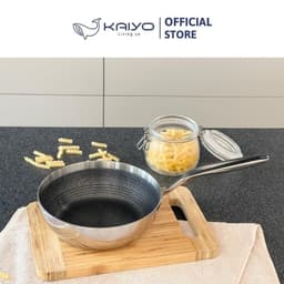 Chảo inox sâu lòng chống dính hoa văn nổi Tri-Ply Kaiyo, size 20cm [mã KNW-3598] 3
