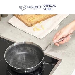 Chảo inox sâu lòng chống dính hoa văn nổi Tri-Ply Kaiyo, size 20cm [mã KNW-3598] 6