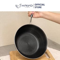 Chảo inox sâu lòng chống dính hoa văn nổi Tri-Ply Kaiyo, size 20cm [mã KNW-3598] 8