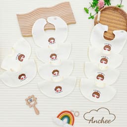 Set 2 yếm tròn em bé Việt Nam anchee, chất đũi gân dày dặn cho bé 7