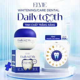 Tinh Chất Trắng Răng Daily Tooth Elvie (45g) - Tặng thước đo răng, hỗ trợ khử vàng, làm trắng răng, hơi thở thơm mát 1