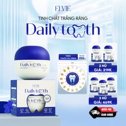 Tinh Chất Trắng Răng Daily Tooth Elvie (45g) - Tặng thước đo răng, hỗ trợ khử vàng, làm trắng răng, hơi thở thơm mát 6