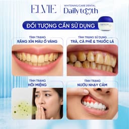 Tinh Chất Trắng Răng Daily Tooth Elvie (45g) - Tặng thước đo răng, hỗ trợ khử vàng, làm trắng răng, hơi thở thơm mát 3