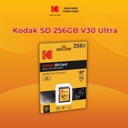 Thẻ Nhớ Kodak SD 256GB UHS-I U3 V30 Ultra, Tốc Độ Đọc 95MB/s, Lưu trữ video 4K Ultra HD 1