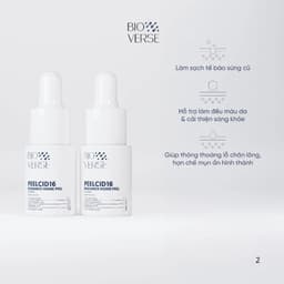 Tinh chất Bioverse PEELCID16 Radiance Home Peel hỗ trợ làm sạch sừng cũ, đều màu da 10ml 3