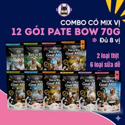 [COMBO 6 -12 GÓI MIX VỊ] Pate Bite of Wild GÓI 70G Công Thức Sữa Dê, Nguồn Đạm Tự Nhiên MÉO CHÒ UNI 1