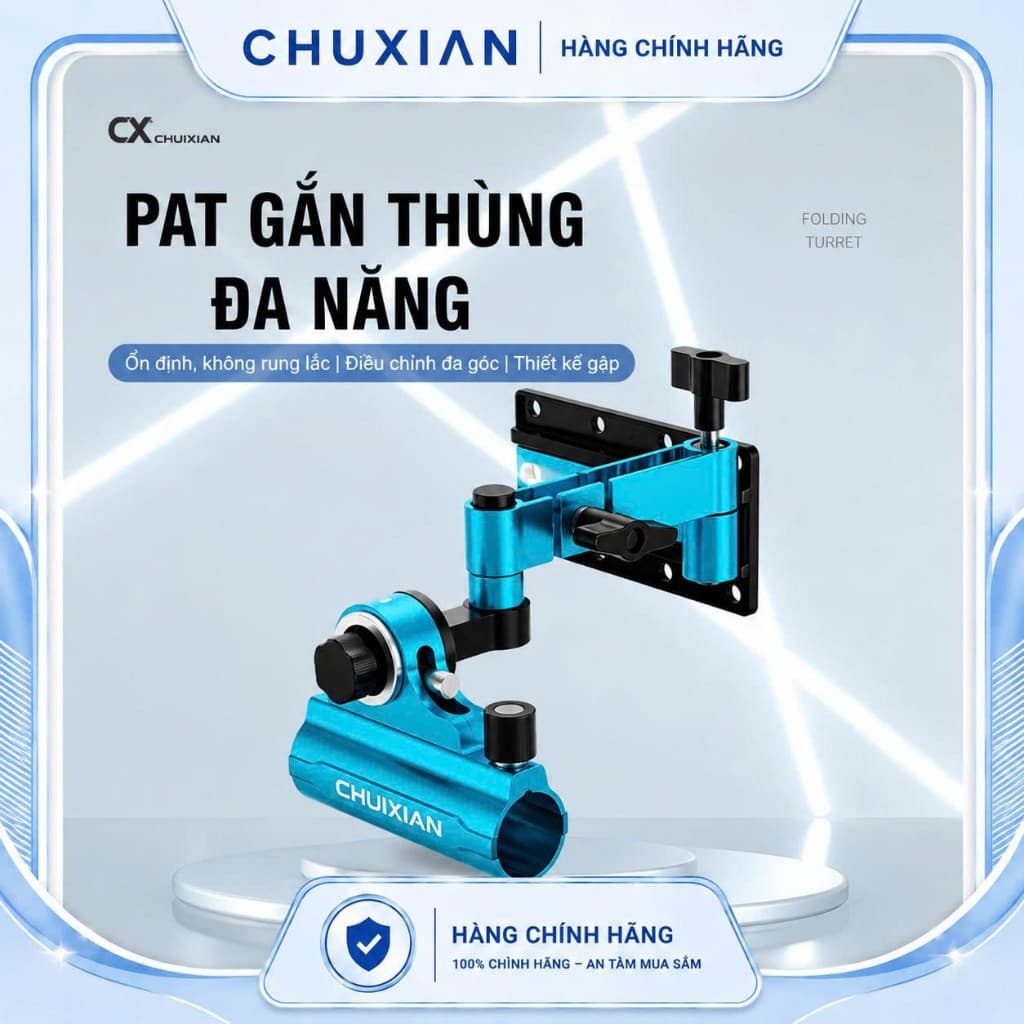 Pat Gắn Thùng Câu Mở Rộng Chuixian PK91 Hợp Kim Nhôm Gắn Gác Cần Khay Mồi Phụ Kiện Câu Đài