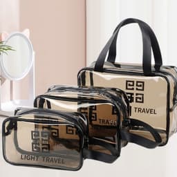 Sét 3 Túi Trong Suốt Đựng Đồ Mỹ Phẩm Đi Du Lịch Thời Trang 5