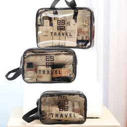 Sét 3 Túi Trong Suốt Đựng Đồ Mỹ Phẩm Đi Du Lịch Thời Trang 1